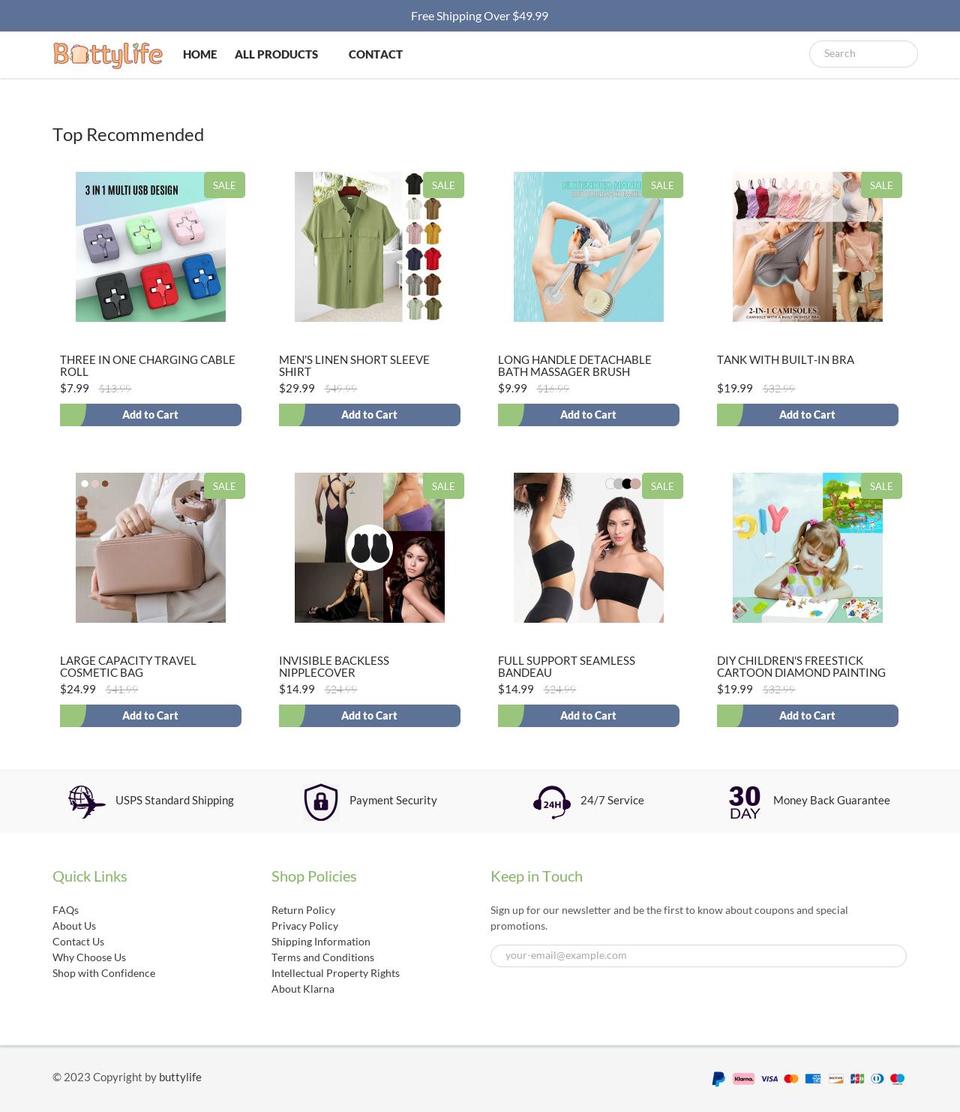 buttylife.com shopify website screenshot
