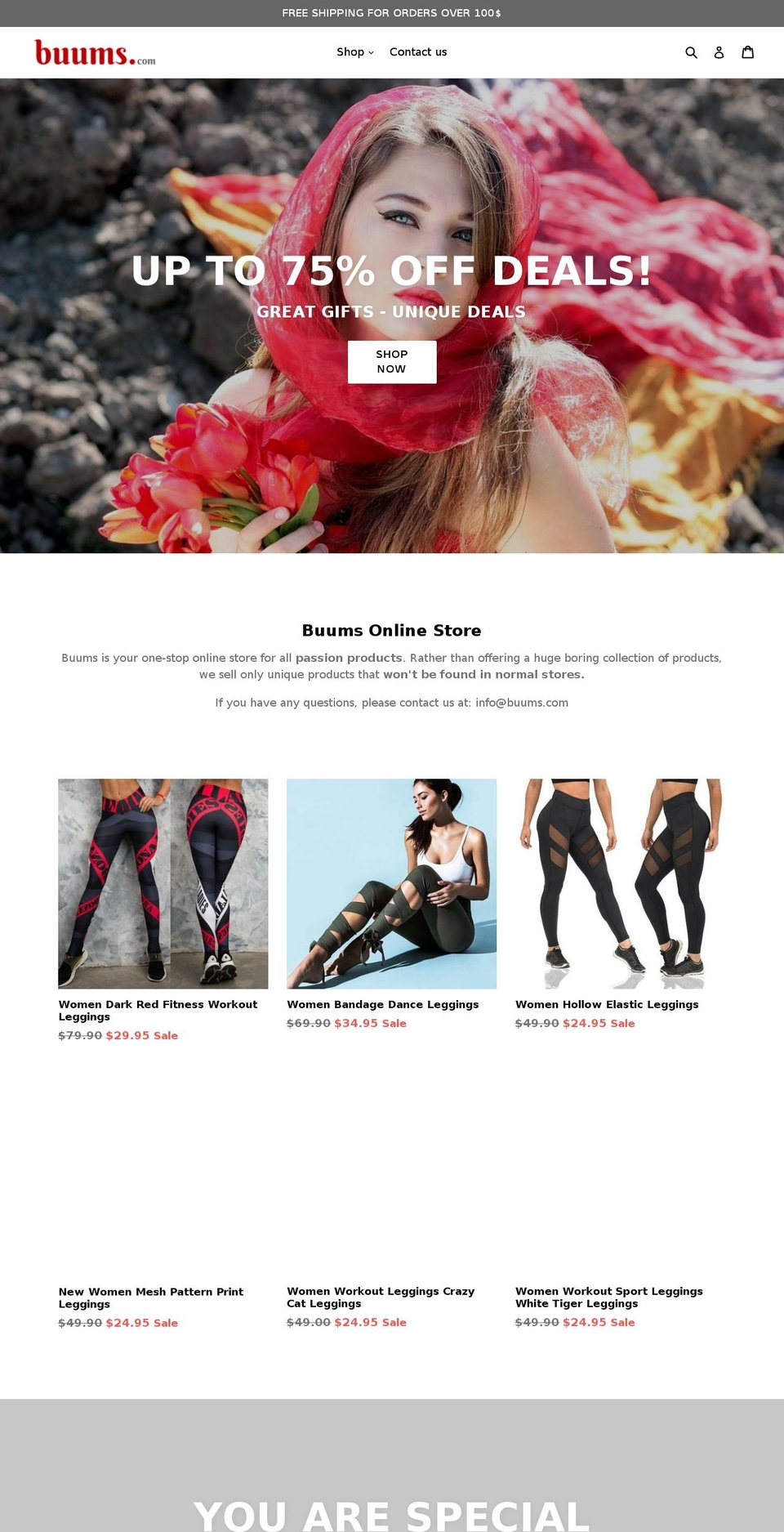 buums.com — Shopify storefront screenshot