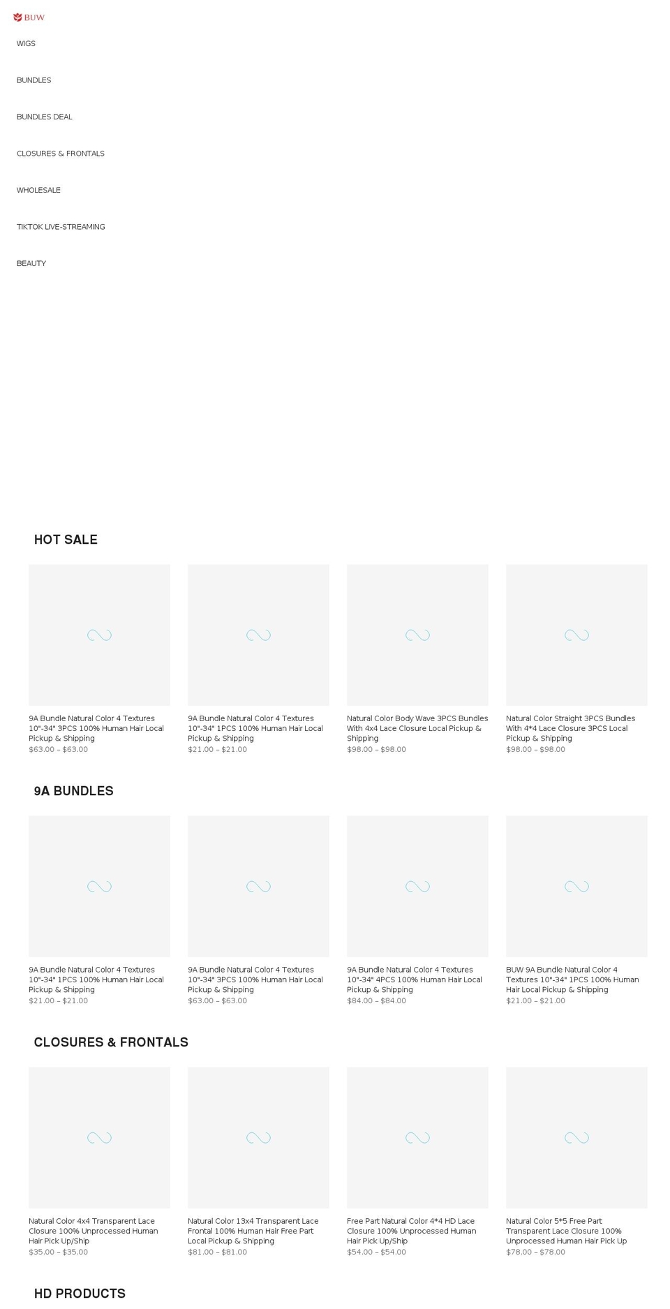buwus.com — Shopify storefront screenshot