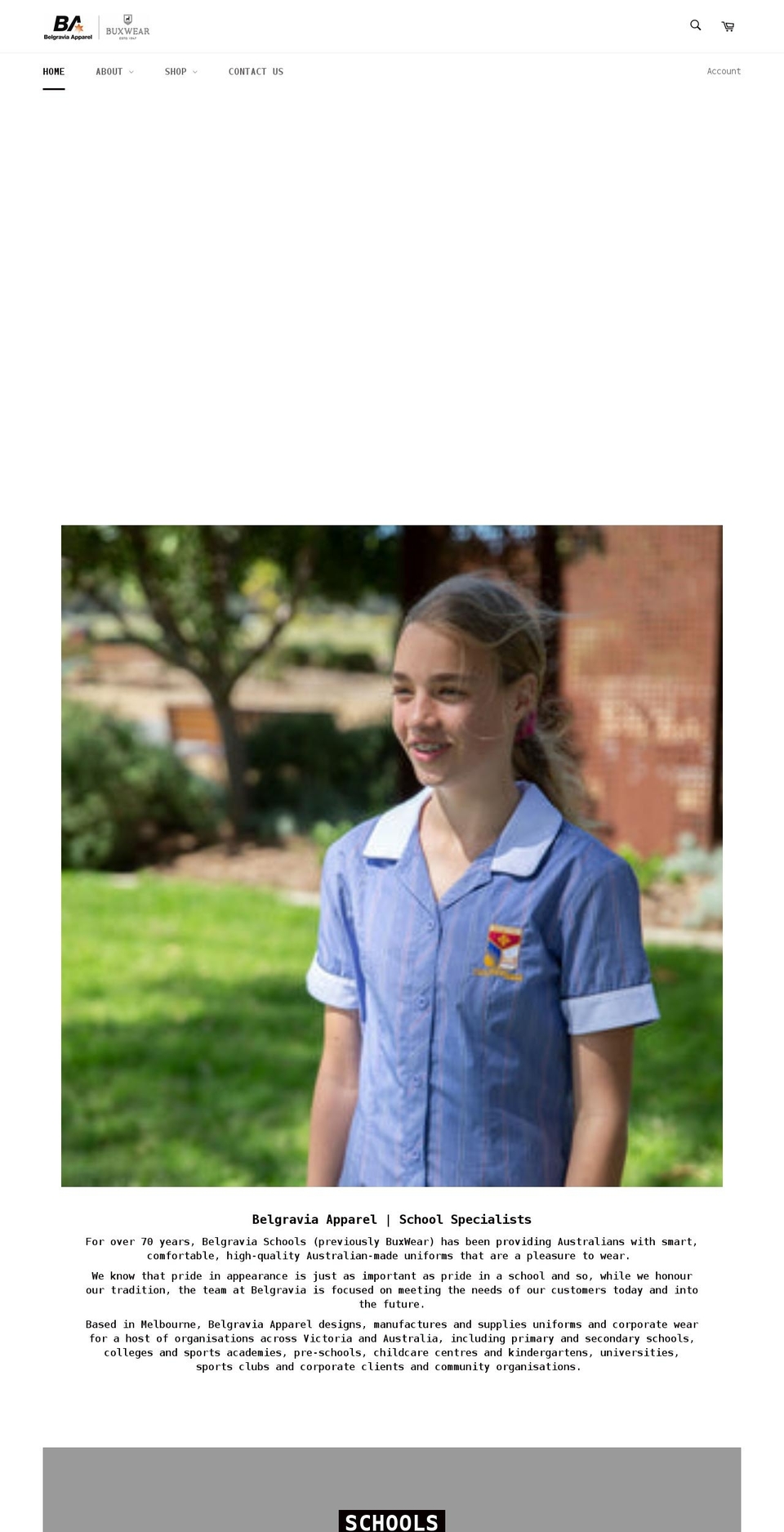 buxwear.com.au shopify website screenshot