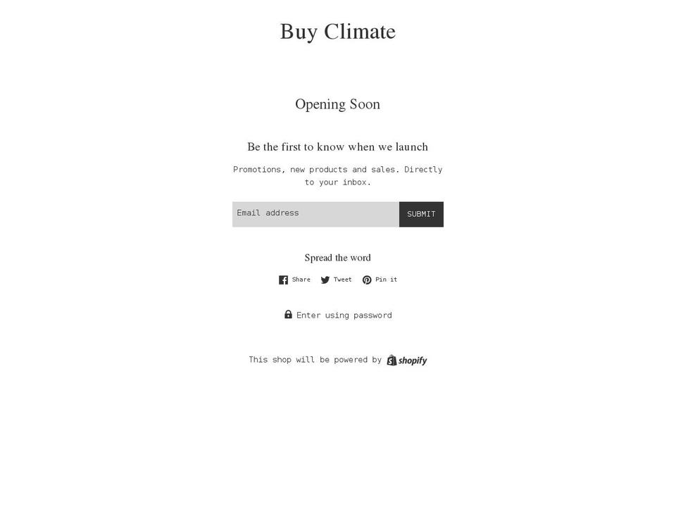 buy-climate.myshopify.com shopify website screenshot