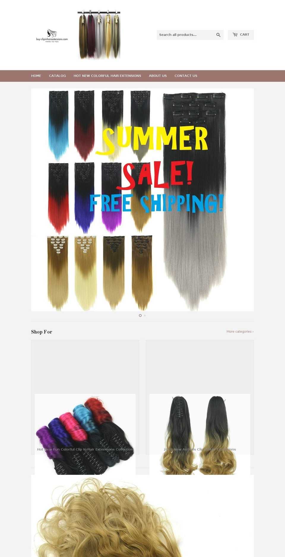buy-clipinhairextensions.com — Shopify storefront screenshot