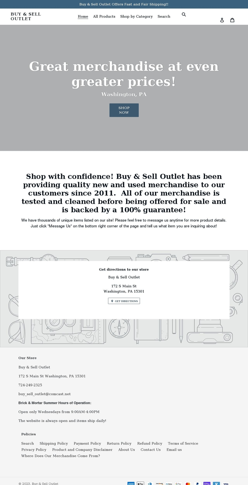 buy-sell-outlet.com shopify website screenshot