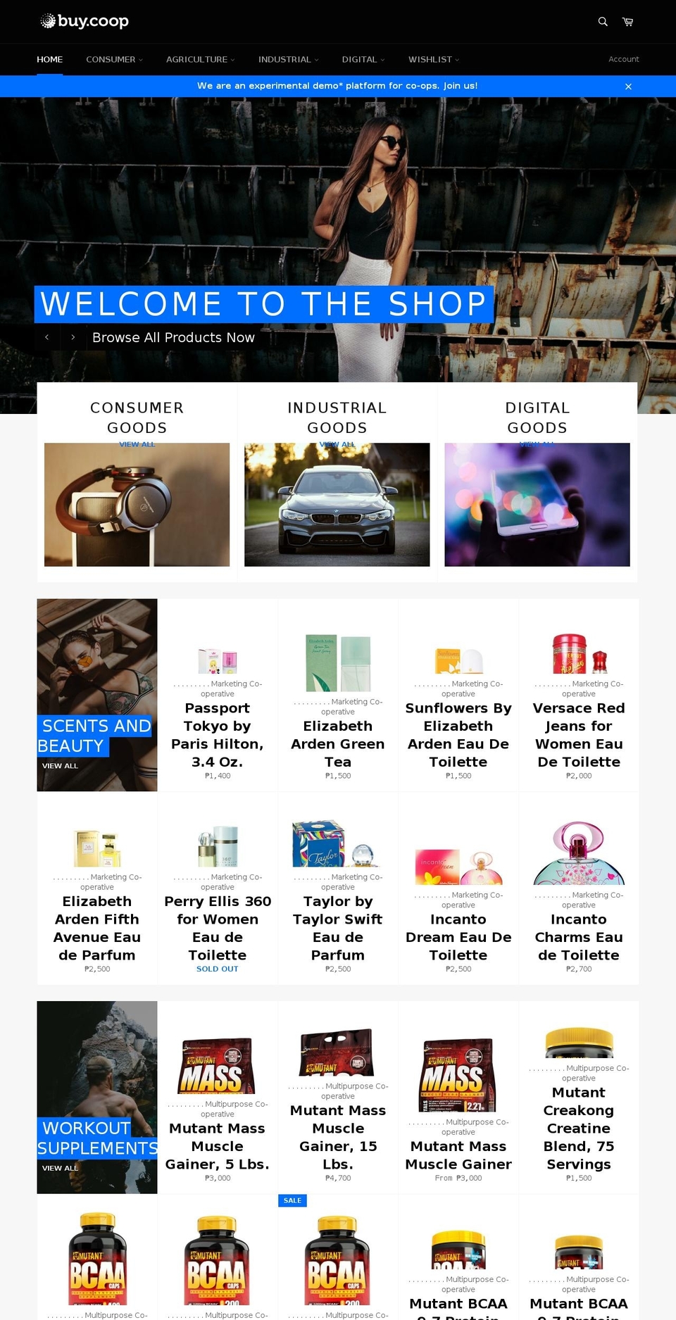 buy.coop shopify website screenshot
