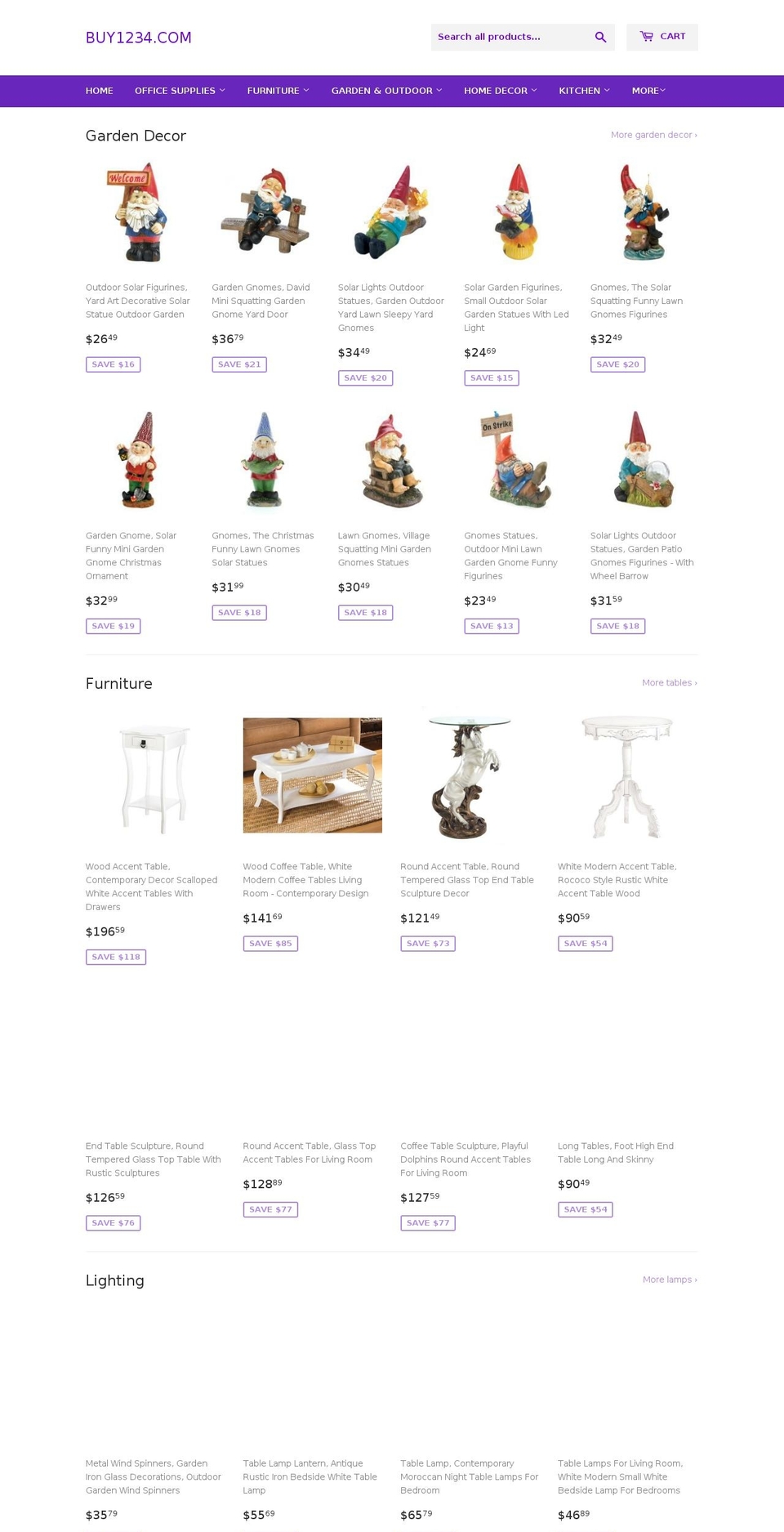 buy1234.com — Shopify storefront screenshot