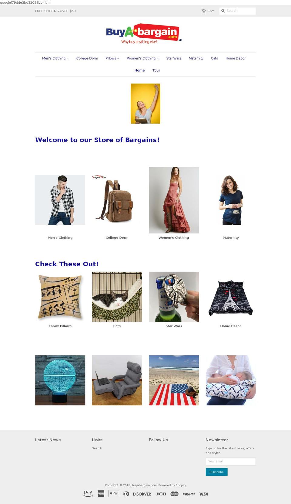 buyabargain.com — Shopify storefront screenshot