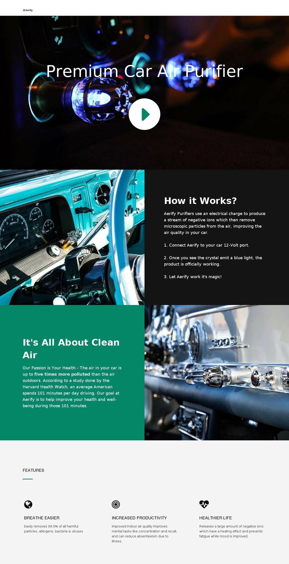 buyaerify.com shopify website screenshot