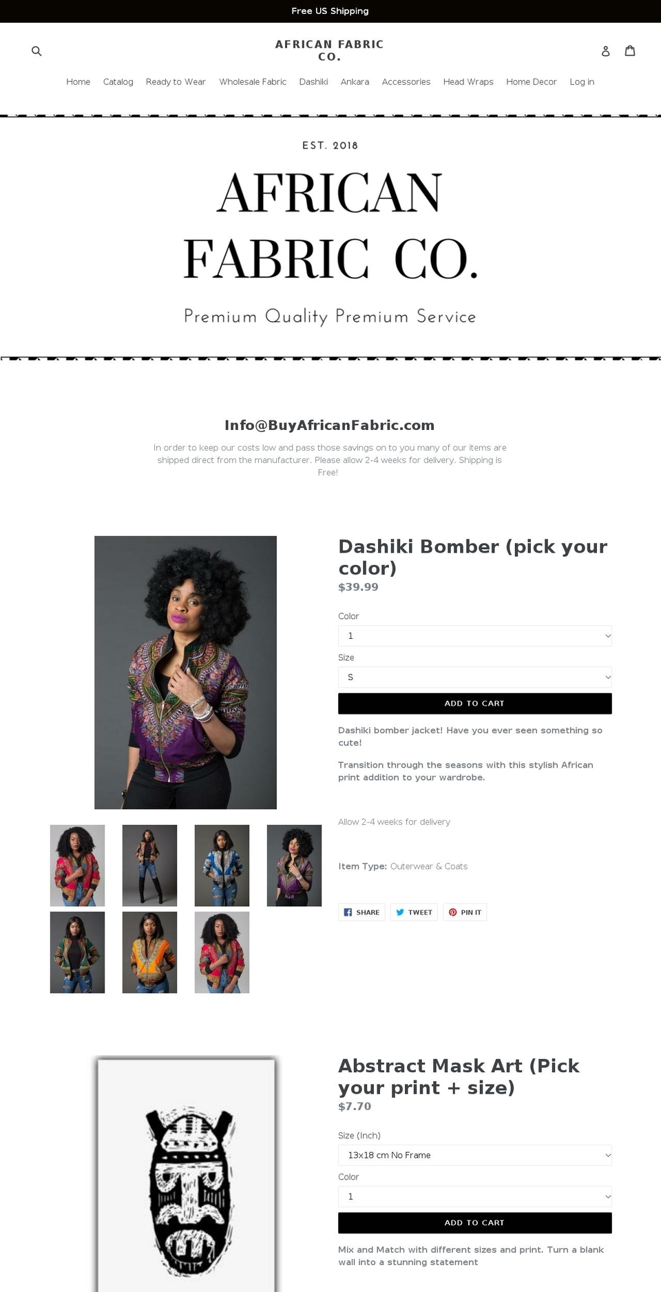 buyafricanfabric.com — Shopify storefront screenshot