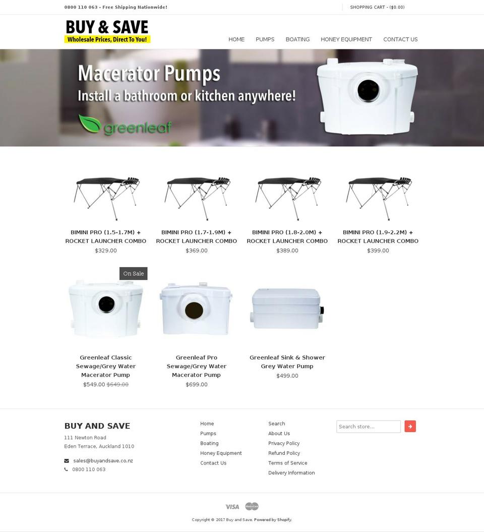 buyandsave.co.nz shopify website screenshot