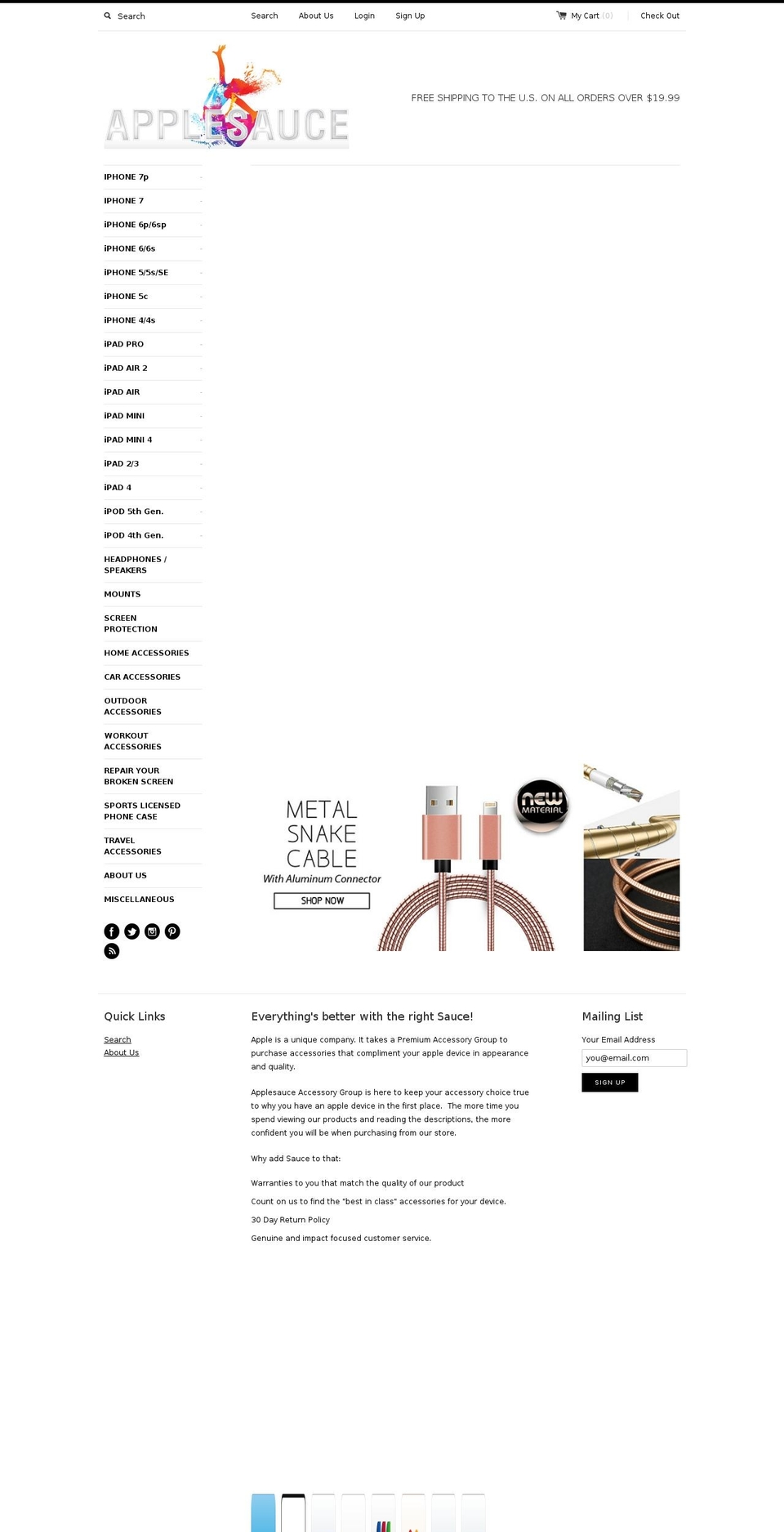 buyapplesauce.com shopify website screenshot