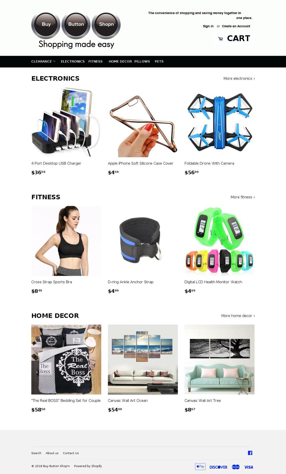 buybuttonshopn.com — Shopify storefront screenshot