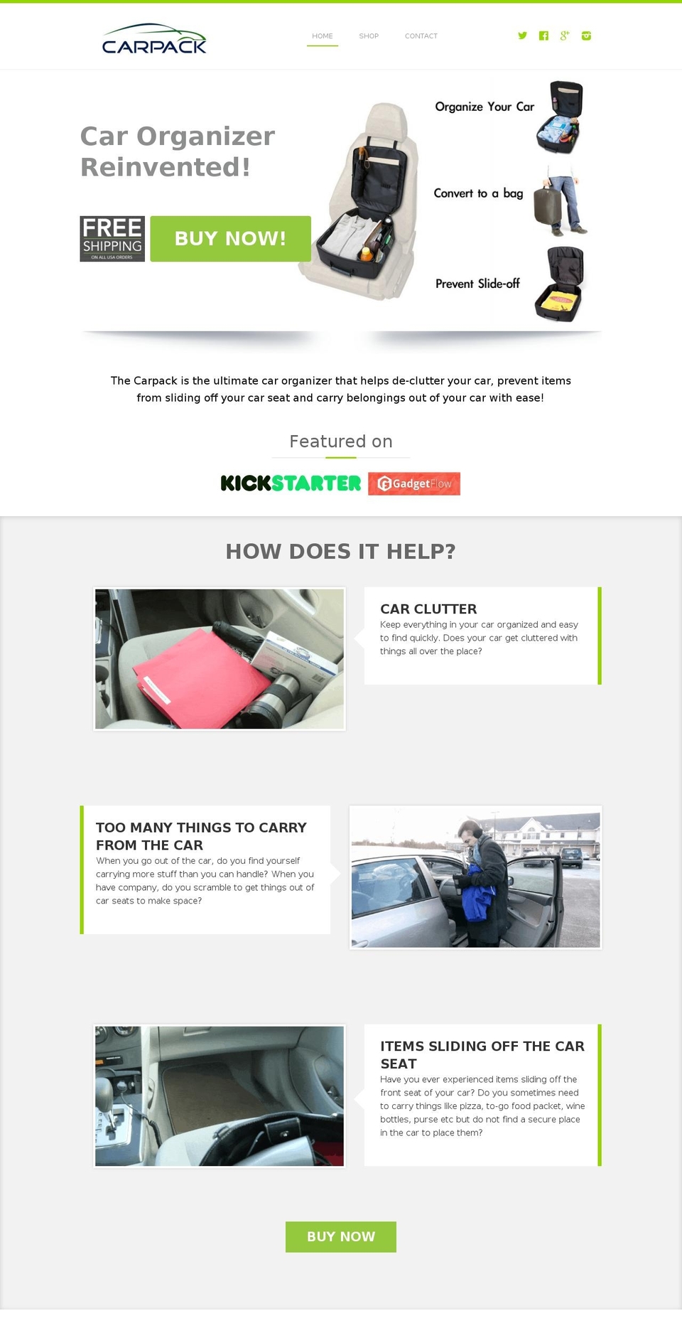 buycarpack.com shopify website screenshot
