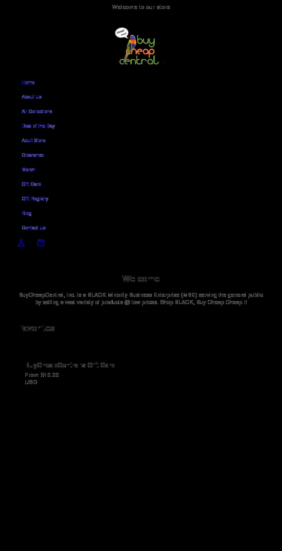 buycheapcentral.com shopify website screenshot
