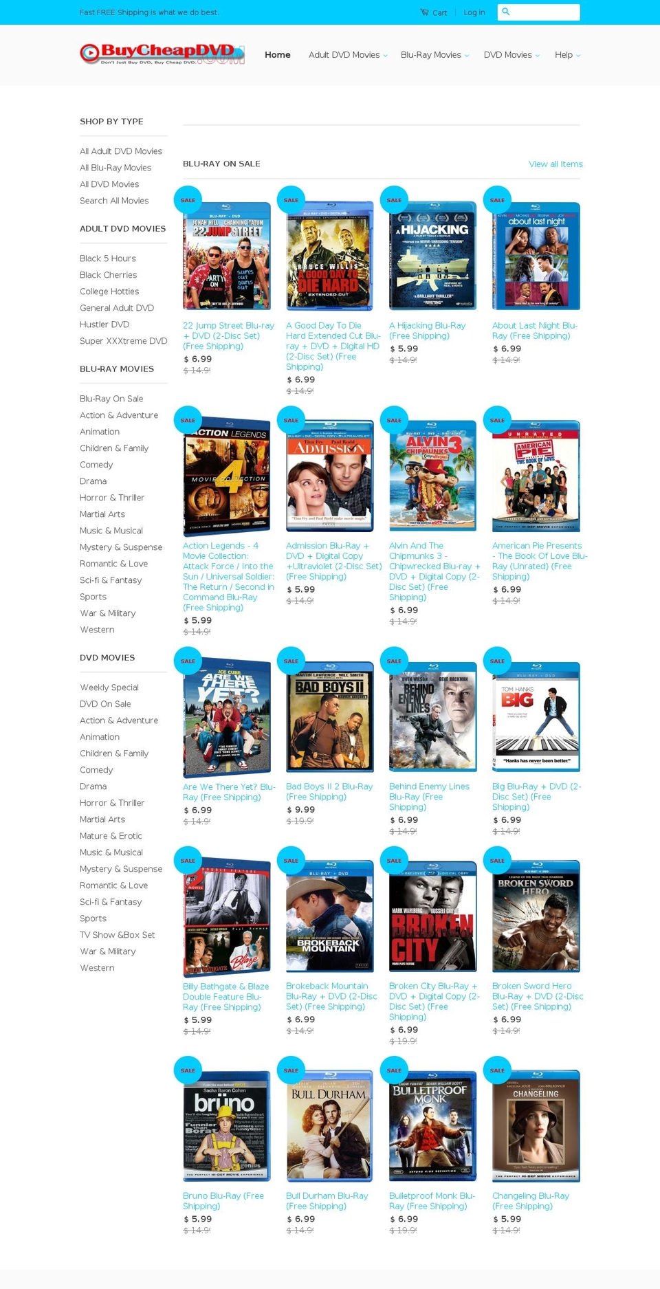 buycheapdvd.net shopify website screenshot