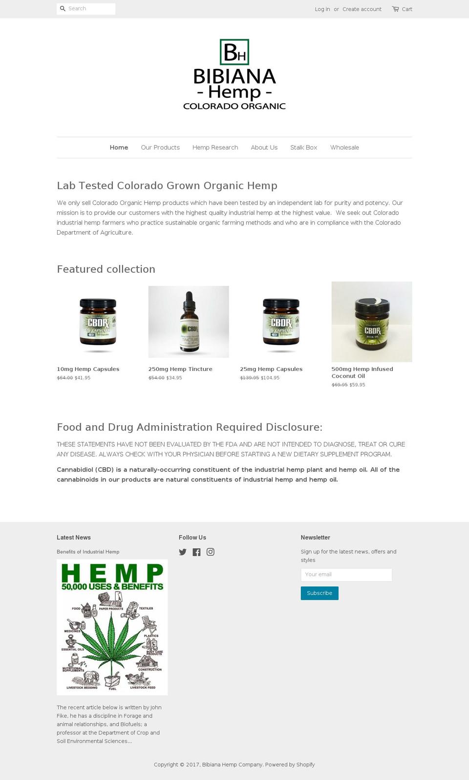 buycoloradohemp.com shopify website screenshot