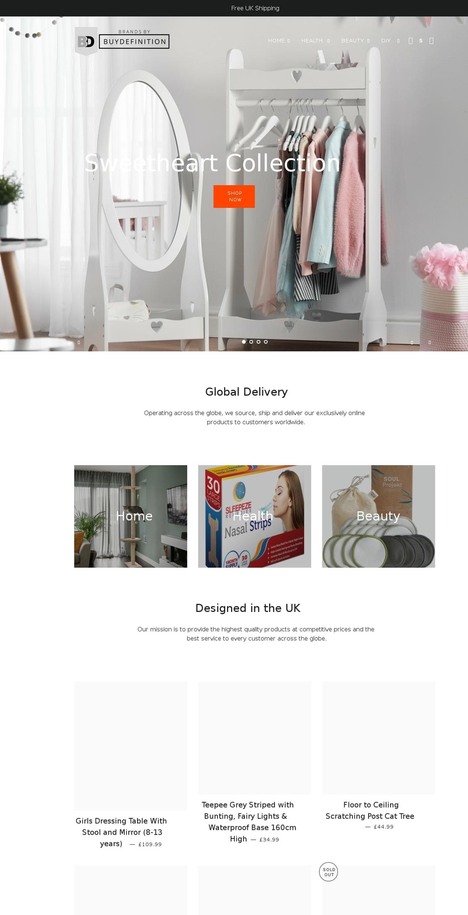 buydefinition.co.uk shopify website screenshot