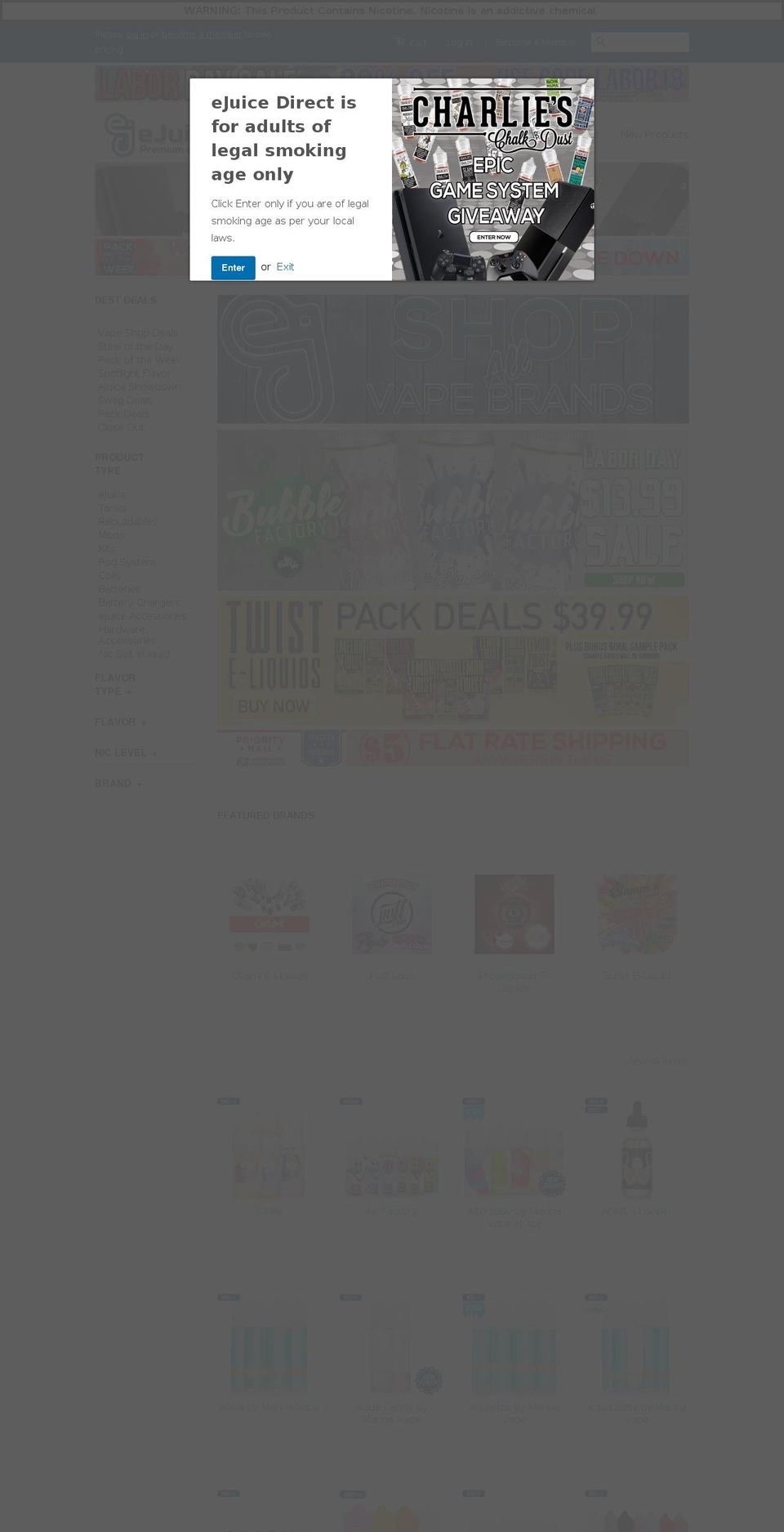 buyejuicedirect.com — Shopify storefront screenshot