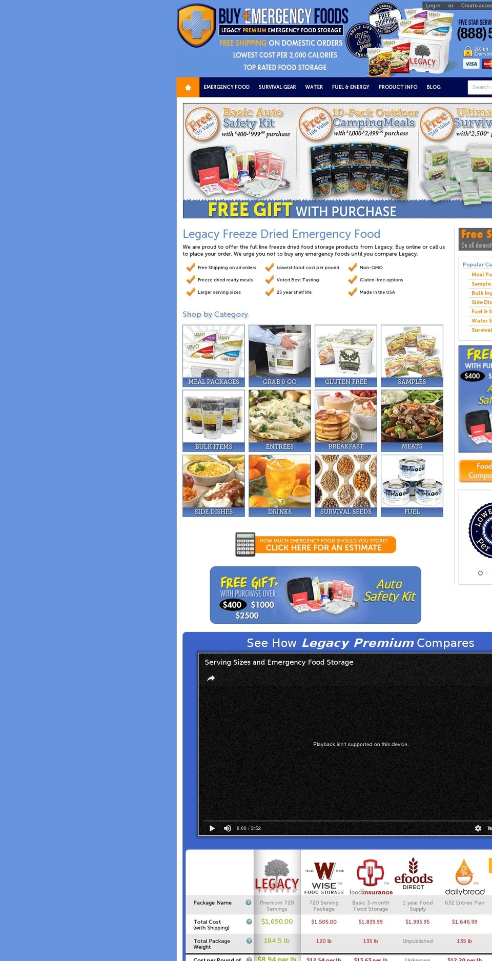 Buyemergencyfoods-Theme (Live 12\/01\/2016) Shopify theme site example buyemergencyfood.com
