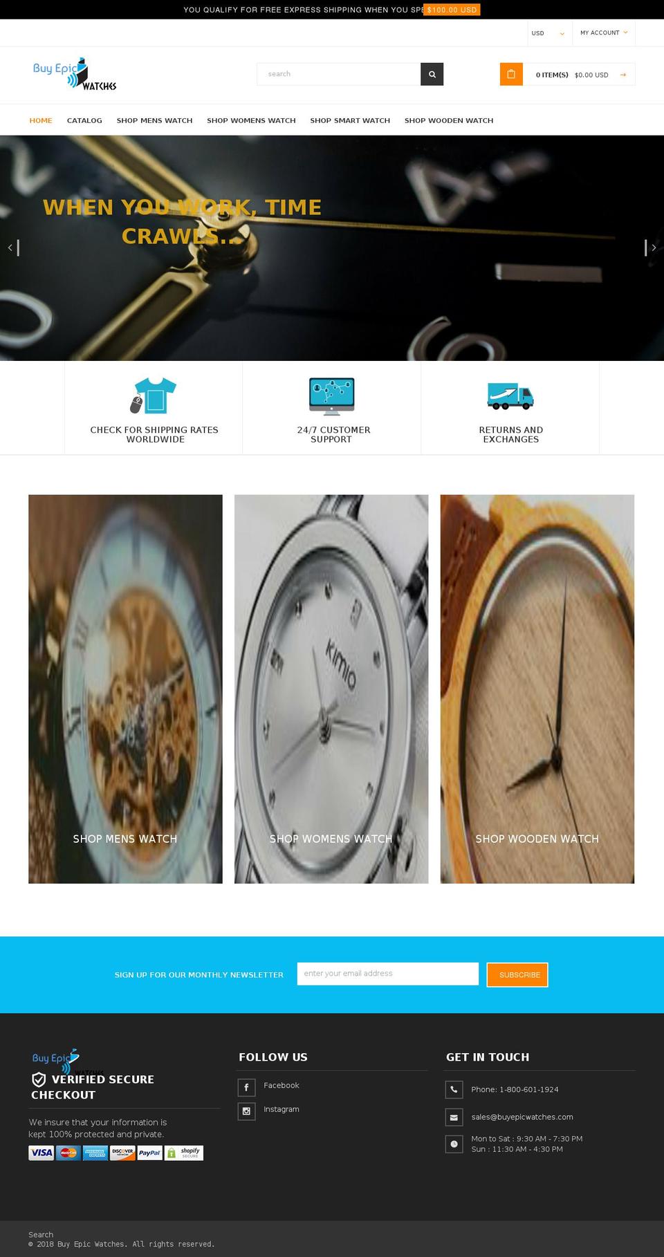 commercifythemev2-0 Shopify theme site example buyepicwatches.com