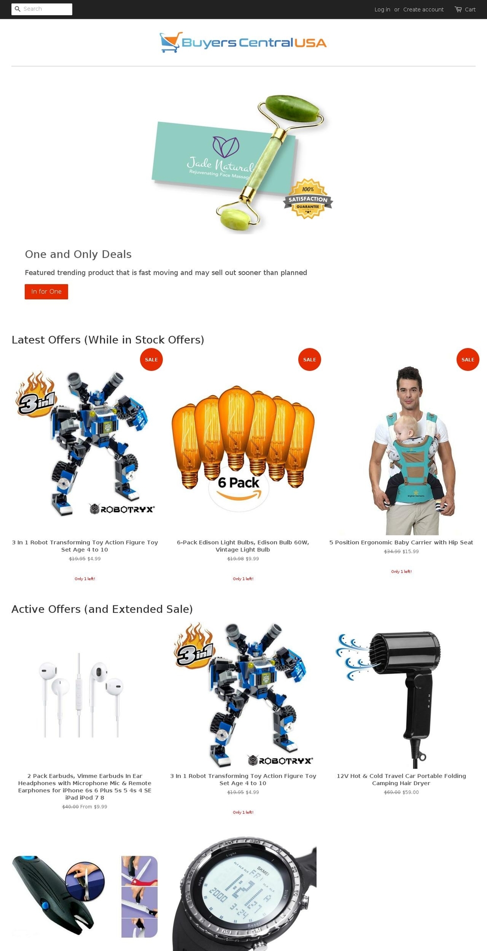 buyerscentralusa.com — Shopify storefront screenshot