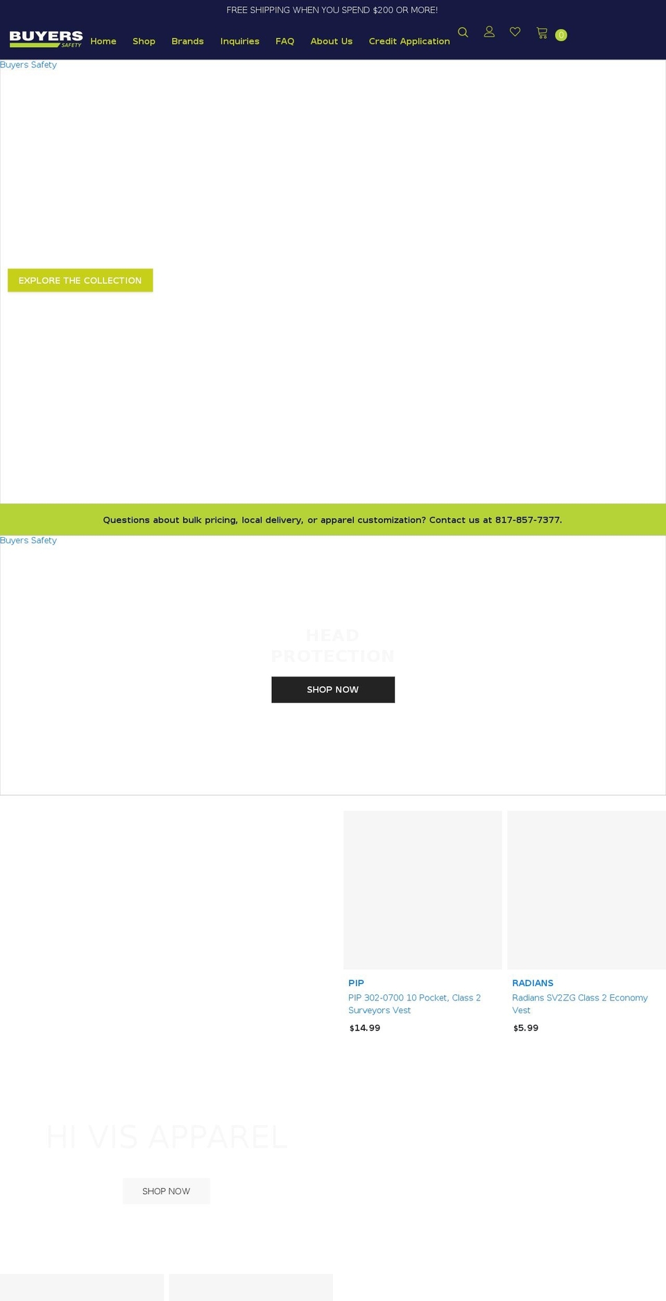 buyerssafety.com shopify website screenshot