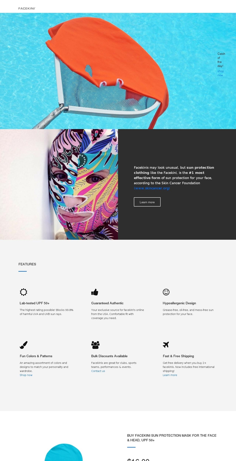 buyfacekinionline.com shopify website screenshot