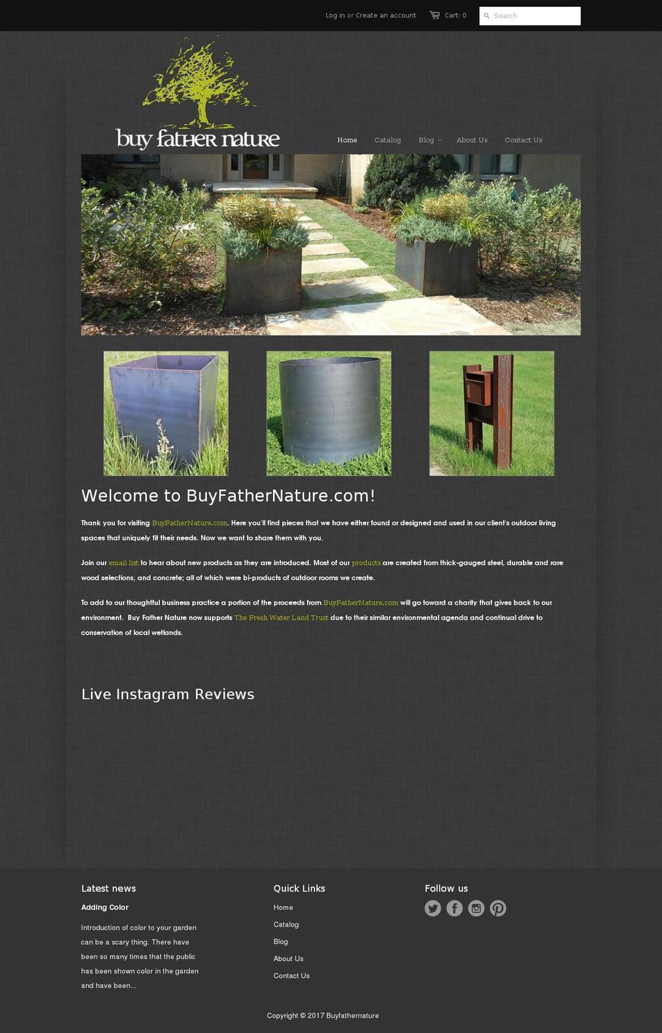 buyfathernature.com shopify website screenshot