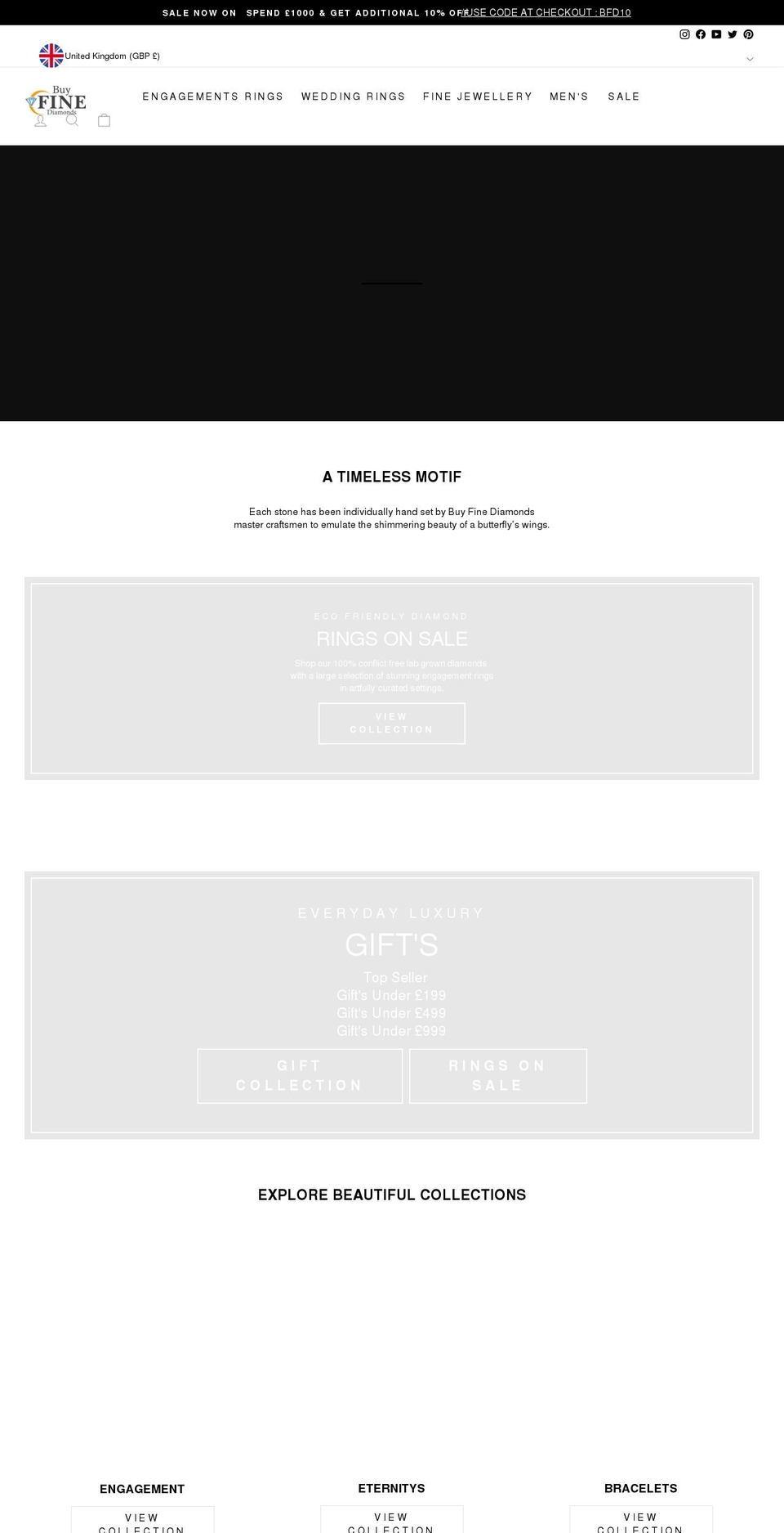 buyfinediamond.com shopify website screenshot