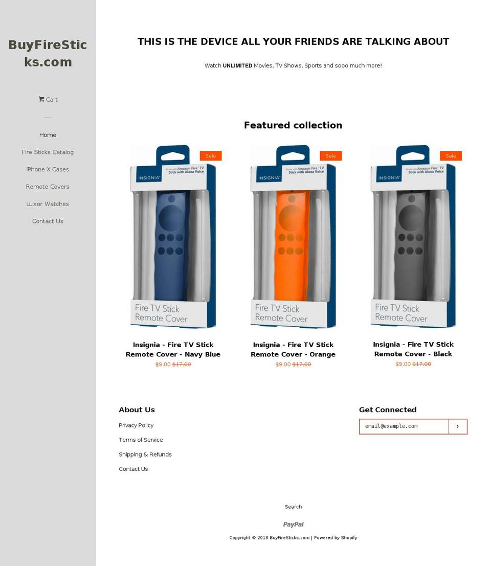 buyfiresticks.com shopify website screenshot
