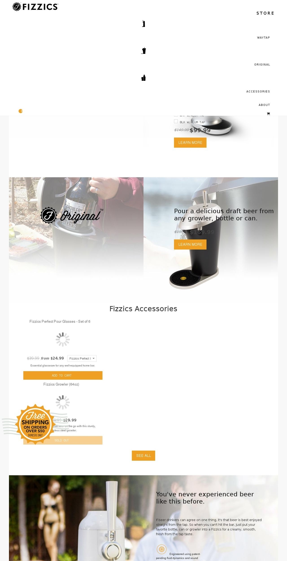 buyfizzics.com — Shopify storefront screenshot