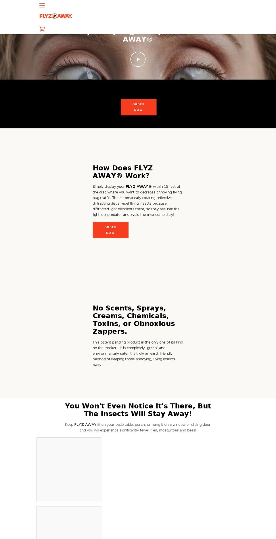 buyflyzaway.com shopify website screenshot