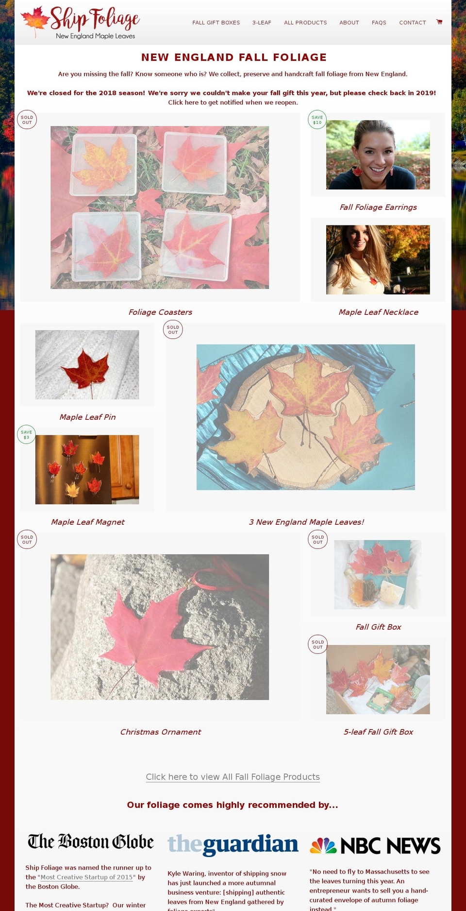 buyfoliage.com — Shopify storefront screenshot