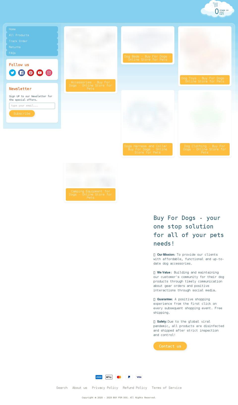 buyfordog.com shopify website screenshot