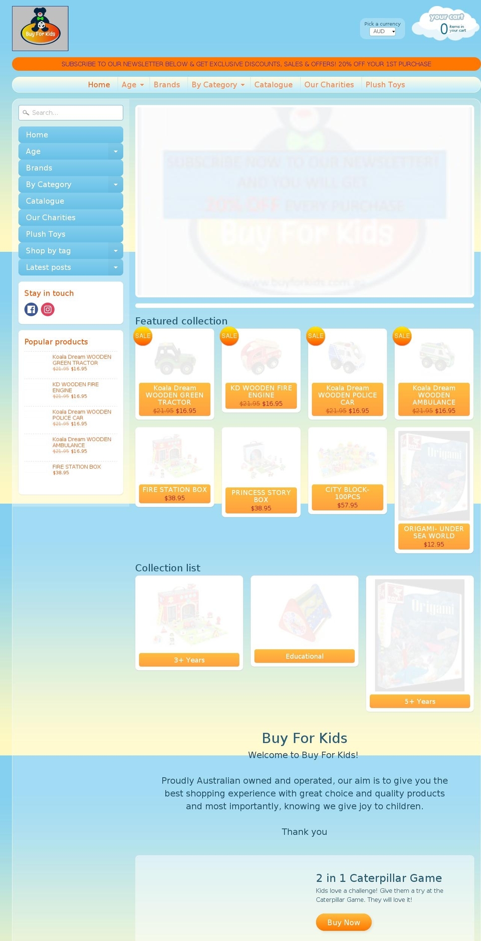 buyforkids.com.au shopify website screenshot