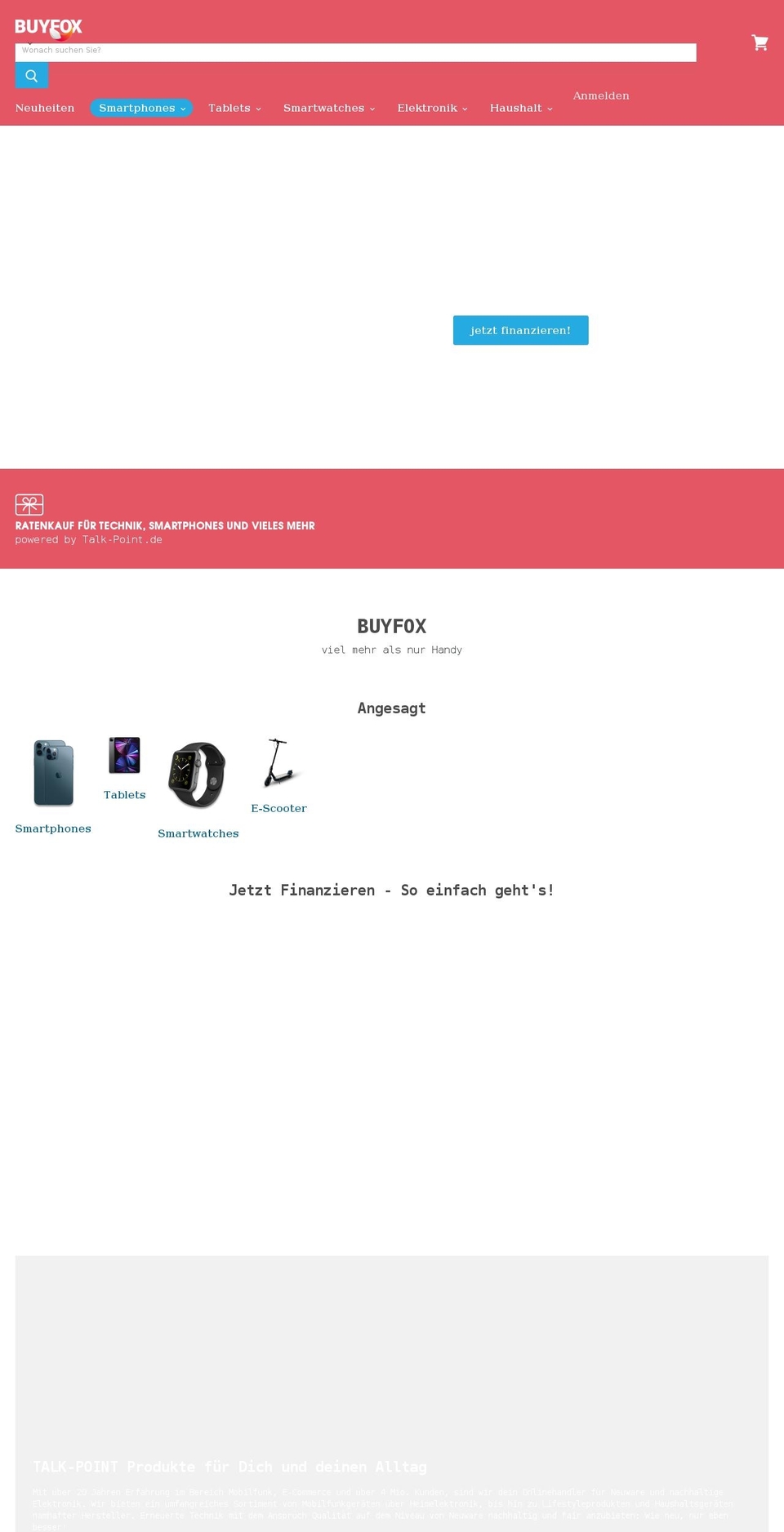 buyfox.de shopify website screenshot