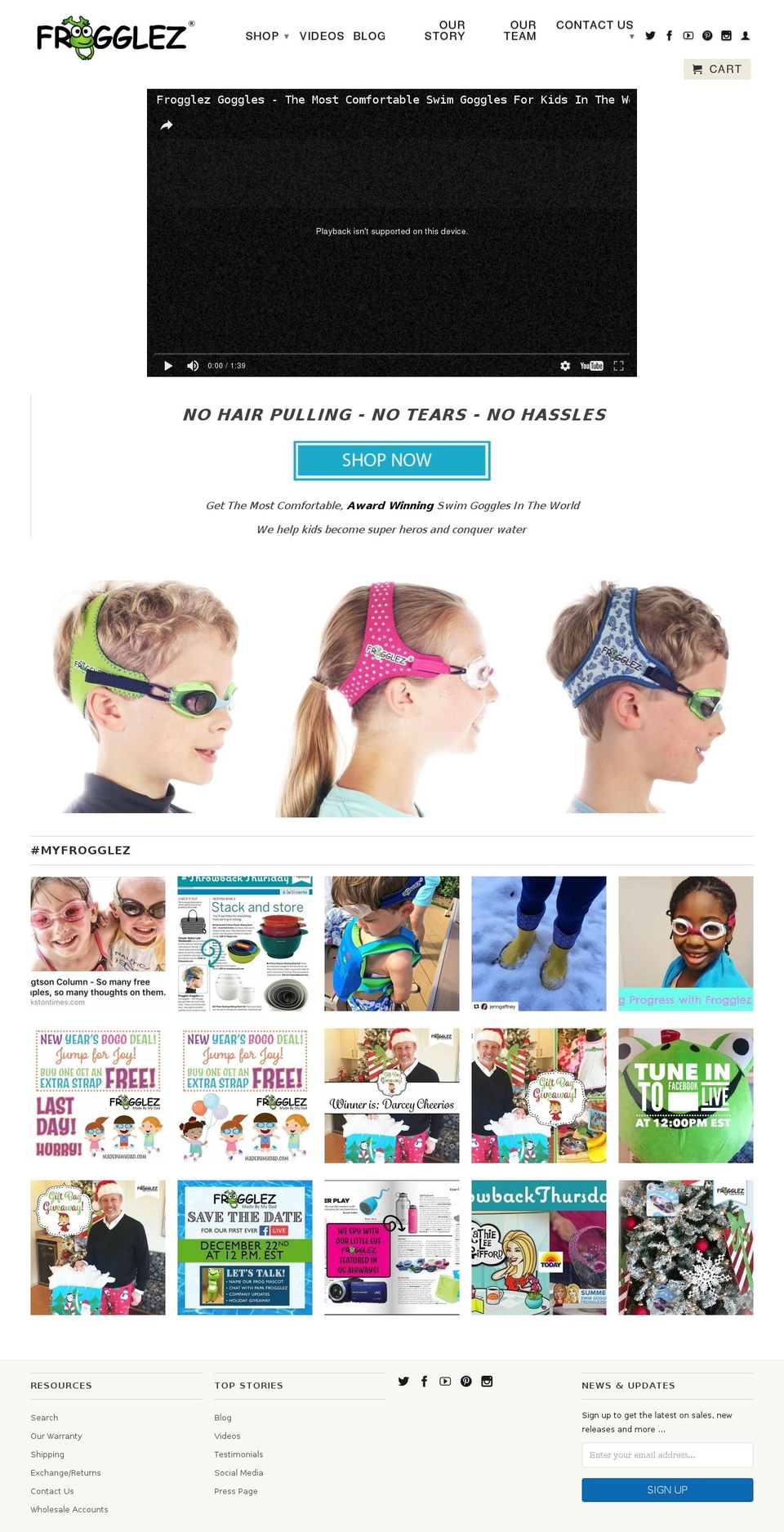 buyfrogglez.com shopify website screenshot