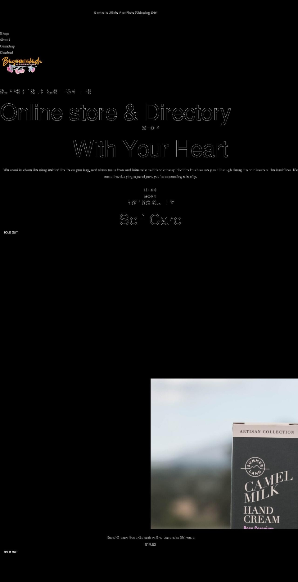buyfromthebushqld.com.au shopify website screenshot