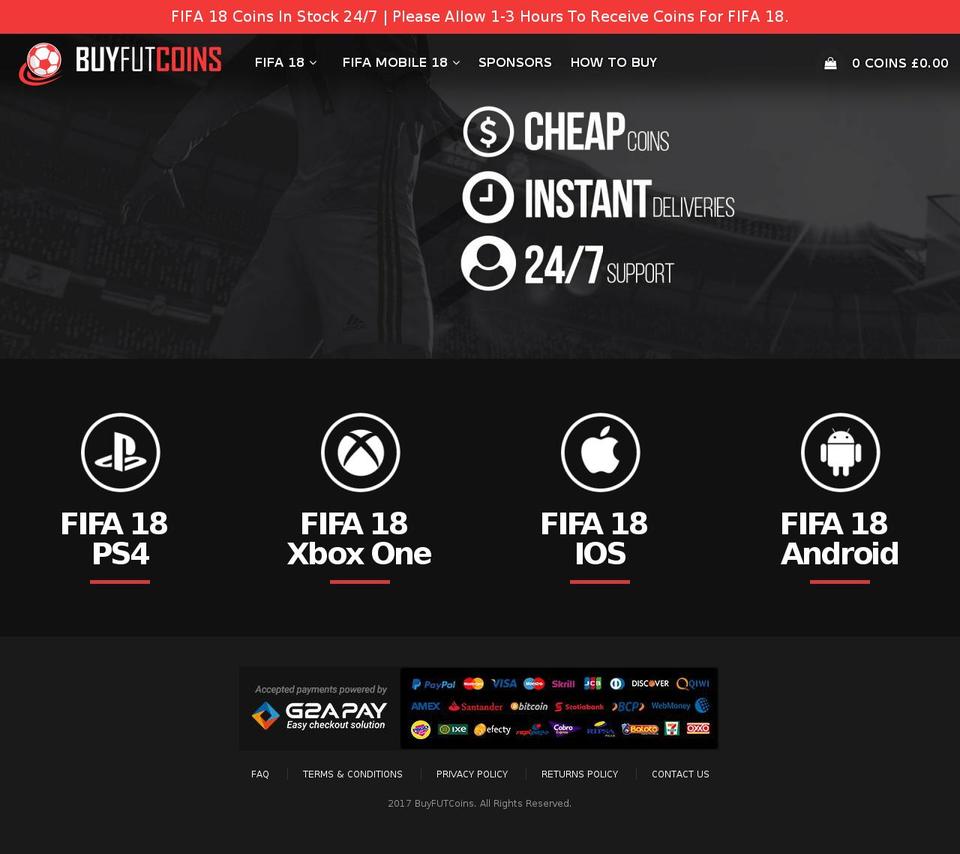 buyfutcoins.com shopify website screenshot