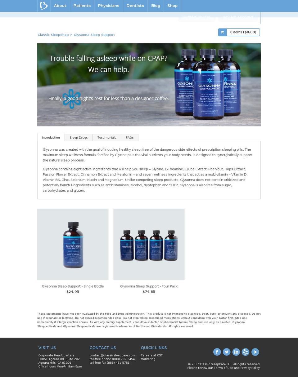 buyglysonna.com shopify website screenshot
