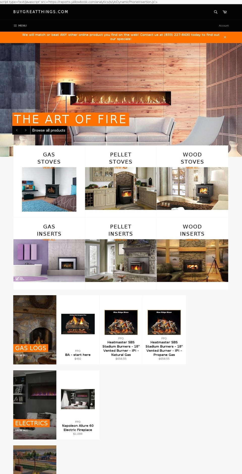 buygreatthings.com — Shopify storefront screenshot