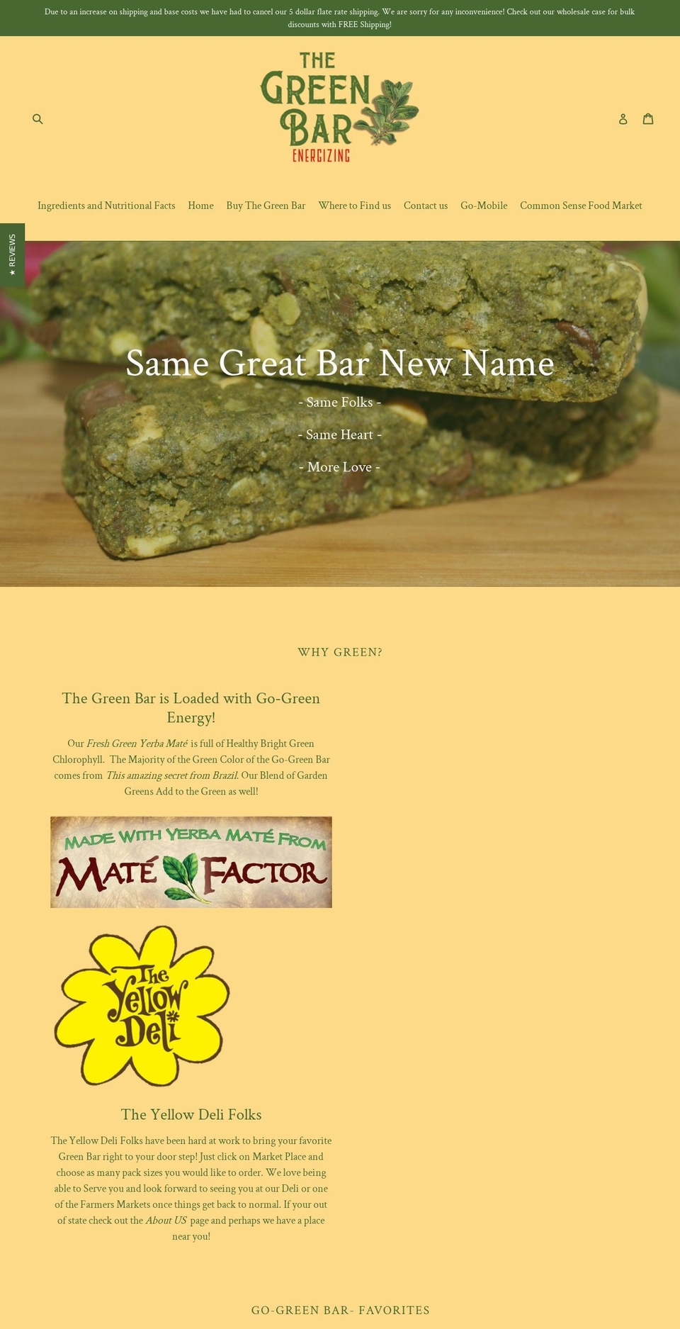 buygreenbars.com — Shopify storefront screenshot
