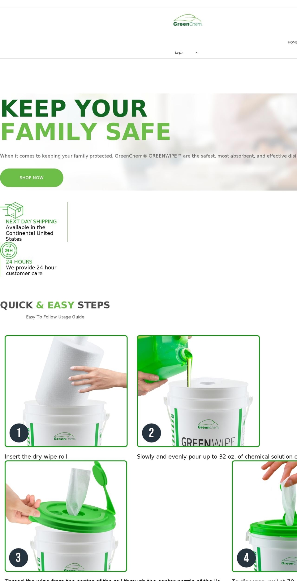 buygreenchem.com shopify website screenshot