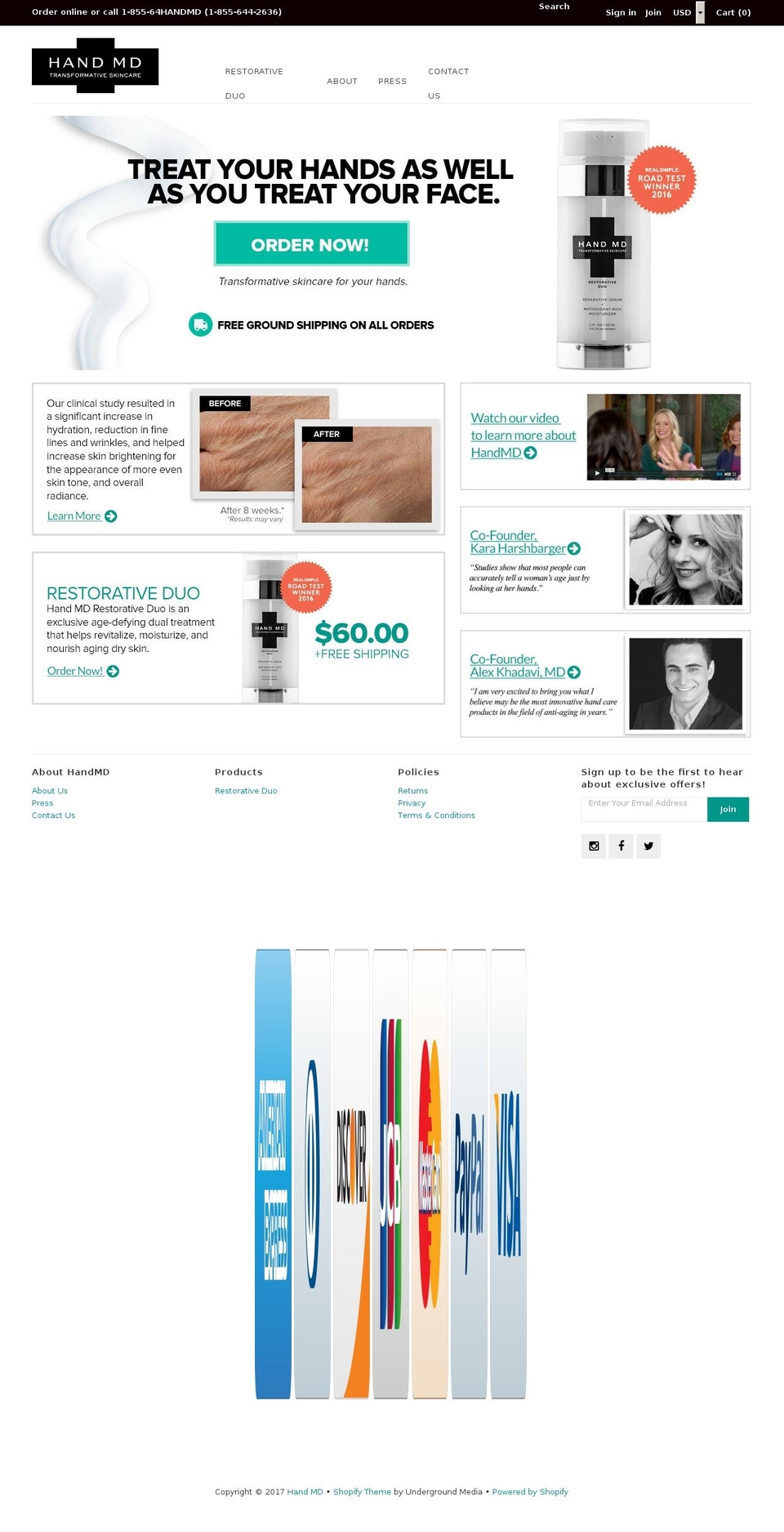 buyhandmd.com shopify website screenshot