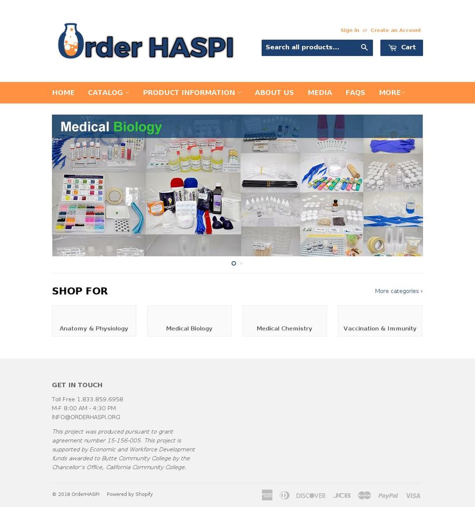 buyhaspi.org shopify website screenshot
