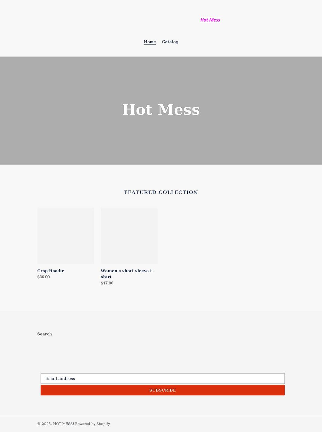 buyhotmess.com shopify website screenshot