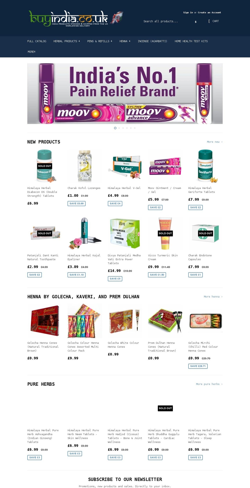 buyindia.co.uk shopify website screenshot