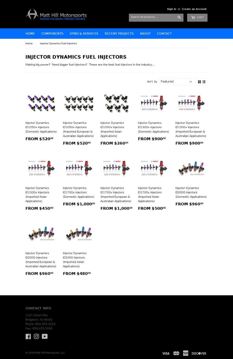 buyinjectordynamics.com — Shopify storefront screenshot