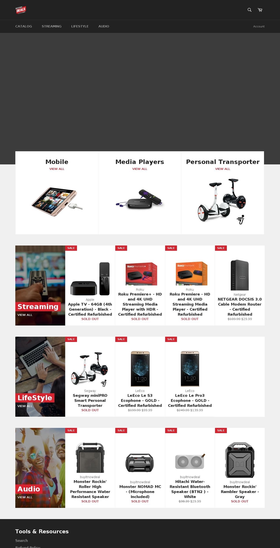 buyitnowdeals.com — Shopify storefront screenshot