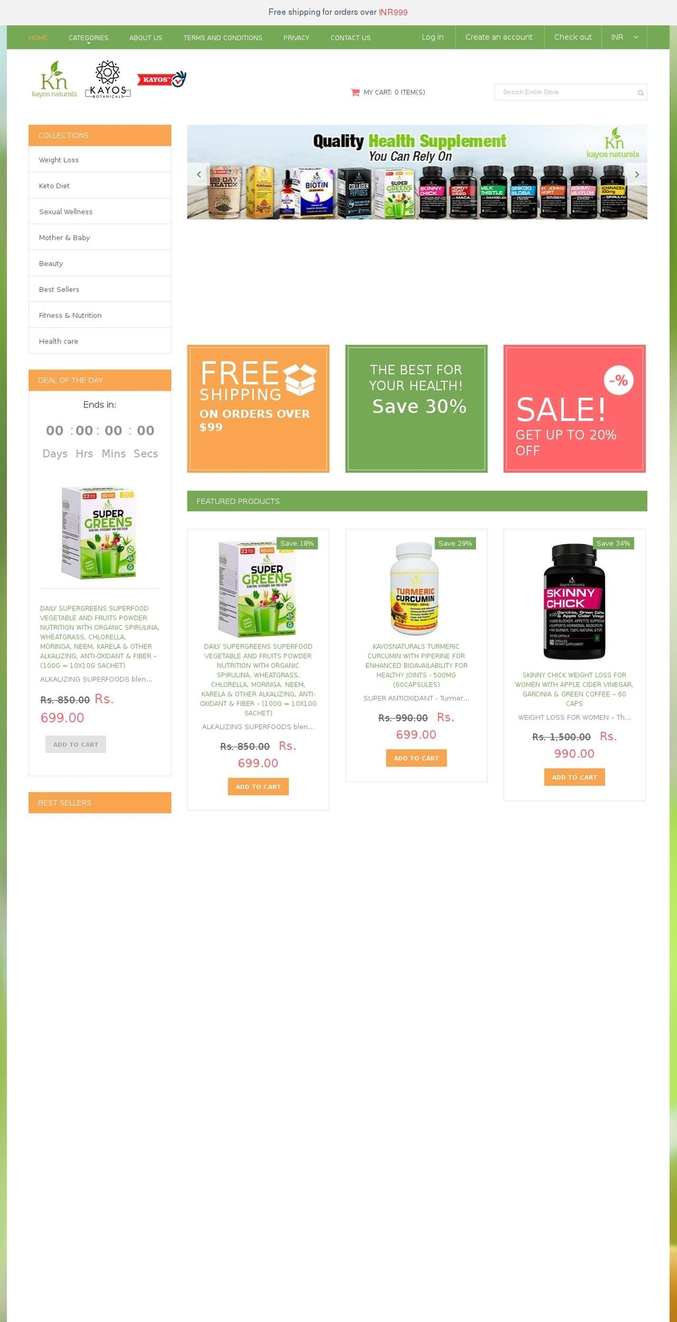 theme087 Shopify theme site example buykayos.com