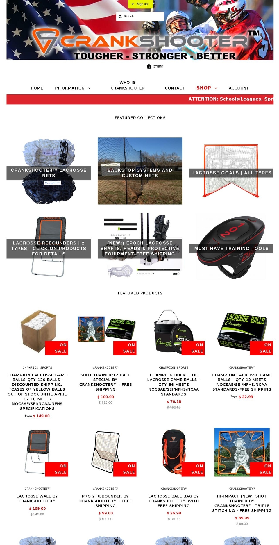 buylacrosseball.com shopify website screenshot